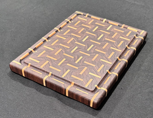 L1045 - Walnut & Maple Weave Cutting Board