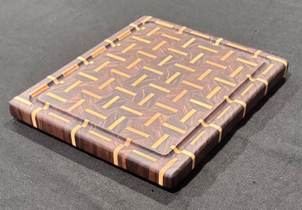 M1047 - Walnut & Maple Weave Cutting Board